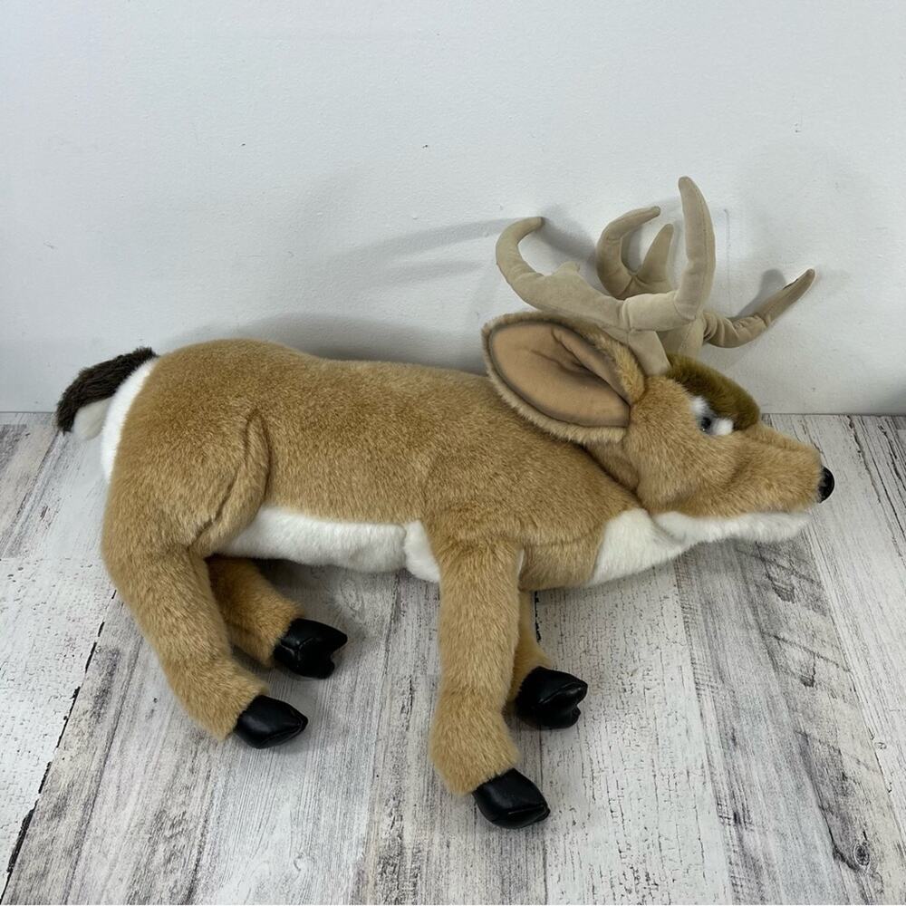 Folkmanis Deer Buck Reindeer with Antlers Full Body Plush Puppet